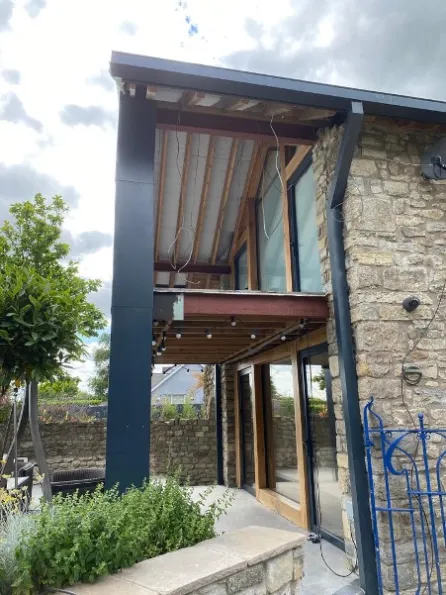 Frameless glass balustrade installation south Wales, Cardiff on a beautiful barn conversion.